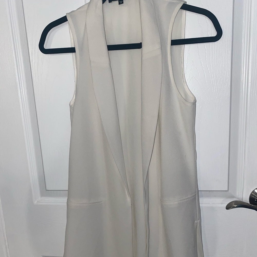 Long white vest
